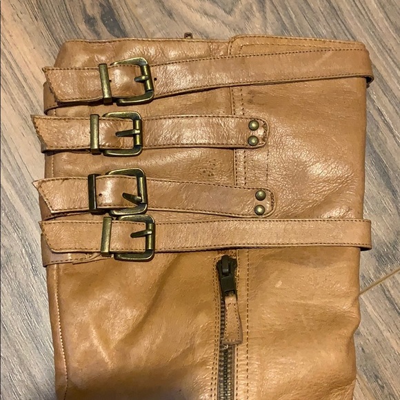 Tall Tan Leather Boots - Picture 3 of 4